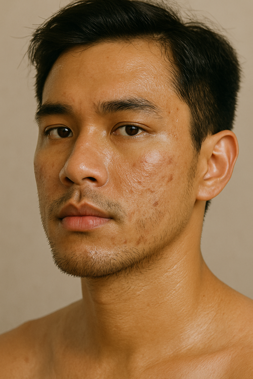 Oily, acne-prone